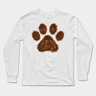 Muddy Animal Paw Print Long Sleeve T-Shirt